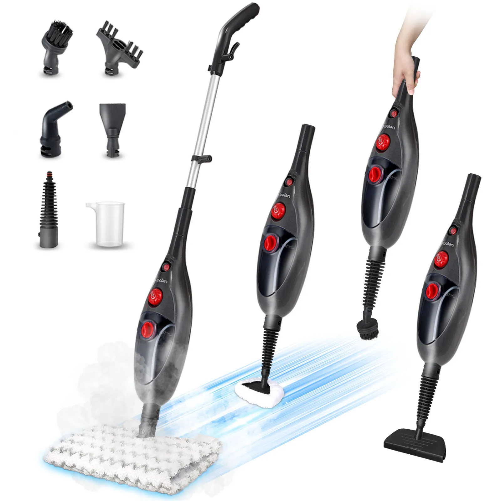 

12 in 1 Handheld Steam Mop Home Use Multipurpose Steam Cleaner Detachable Sterilization Cleaning System for Hard Wood Tile Floor