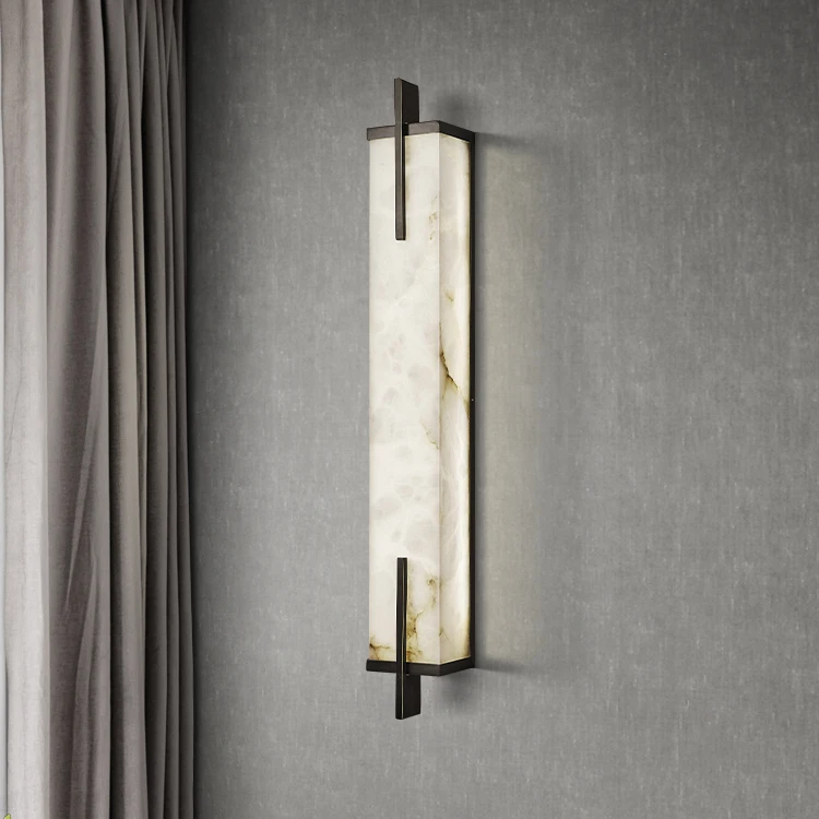 

Postmodern Light Luxury Marble Corridor Entrance Hotel Project Led Wall Lighting