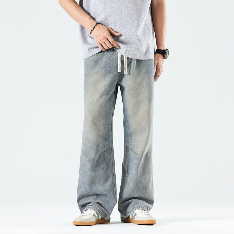 

Мужские модные джинсы Slim Fit, эластичные, комфортные, весенне-осенние, повседневные, из денима, больших размеров, с эффектом потертости, классические, новые