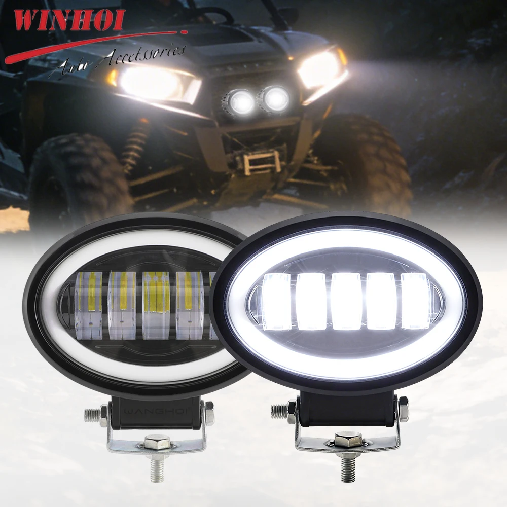 

5.3inch Led Work Lights Powerful Led Bar 12V 24V Long Range Headlights Auto Spotlights for 4x4 Motorcycle Off Road ATV Tractor