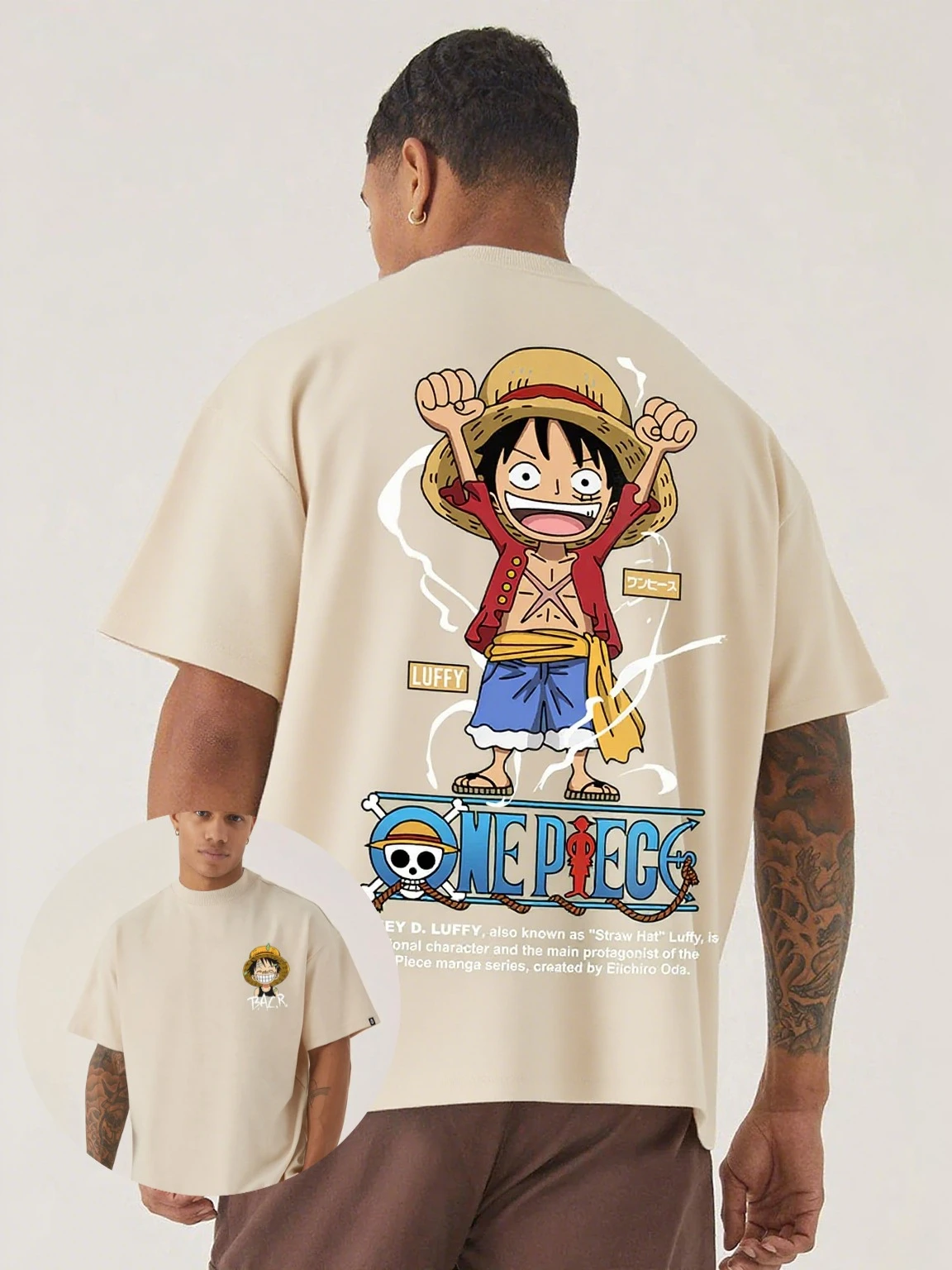 قطعة واحدة 2026 جديد لوفي الشارع الشهير الصالة الرياضية تجريب مطبوعة قميص رجالي موضة قصيرة الأكمام ملابس فضفاضة غير رسمية الوالدين والطفل #3