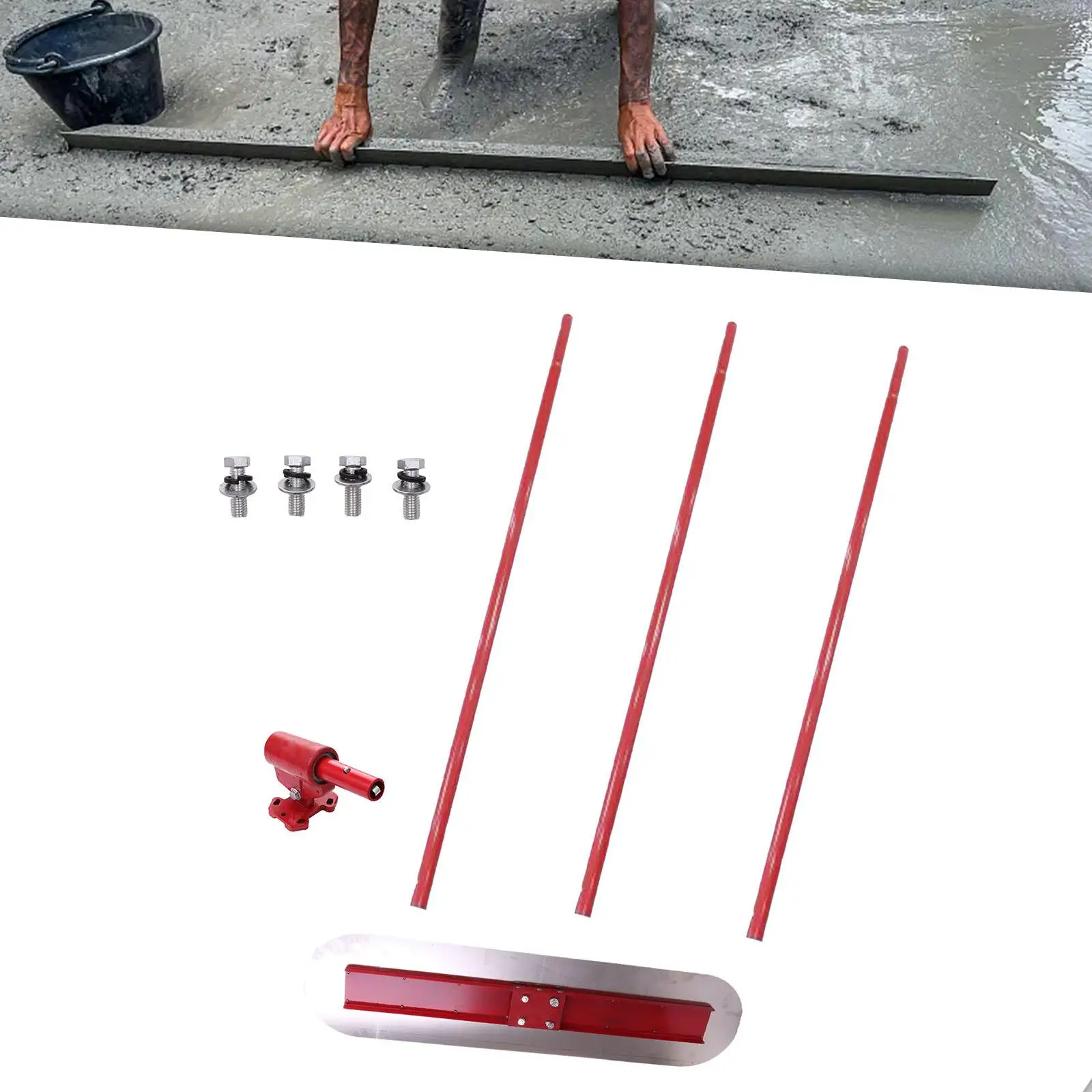 Beton Bull Float Kit Beton Estrich Beton Finishing Tool Wand konstruktion Premium Round End Beton Finishing Kelle