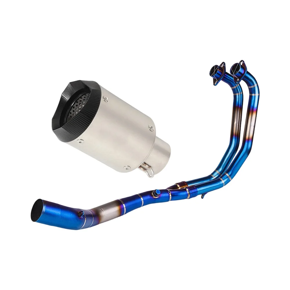 Auspuffsysteme für Yamaha YZF R3 2021-2024 MT-03 Auspuffkrümmer Komplettes System Schalldämpfer Auspuffrohre – Detail 6