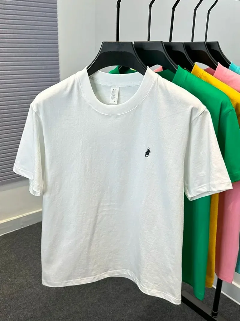 2026 Summer Men's Knitted Cotton Short sleeved T-shirt Fashionable and Comfortable Printed Breathable Top image 5