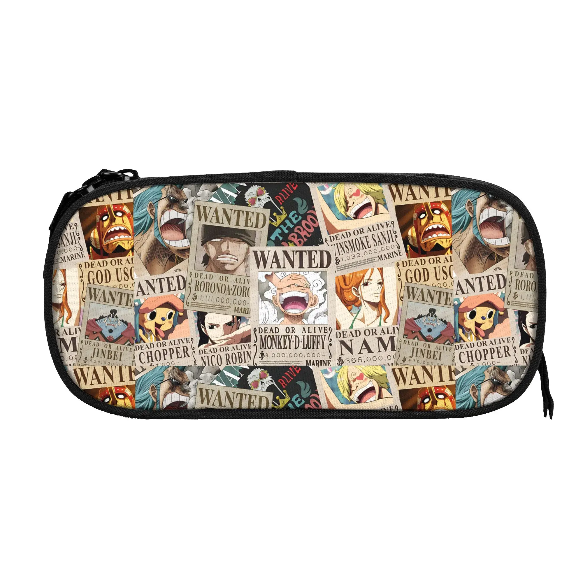 Custom Anime One piece Theme Large Capacity Bags for Child  School Pencil Bag for Boys Gilrs Kids