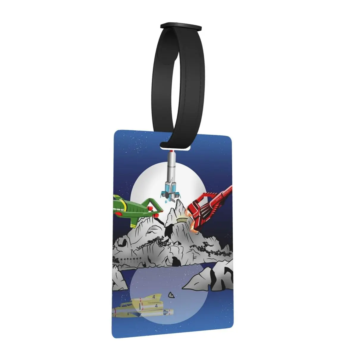 

Thunderbirds Tracy Island Luggage Tags Suitcase Accessories Travel Fashion Baggage Boarding Tag Label Holder ID Name Address
