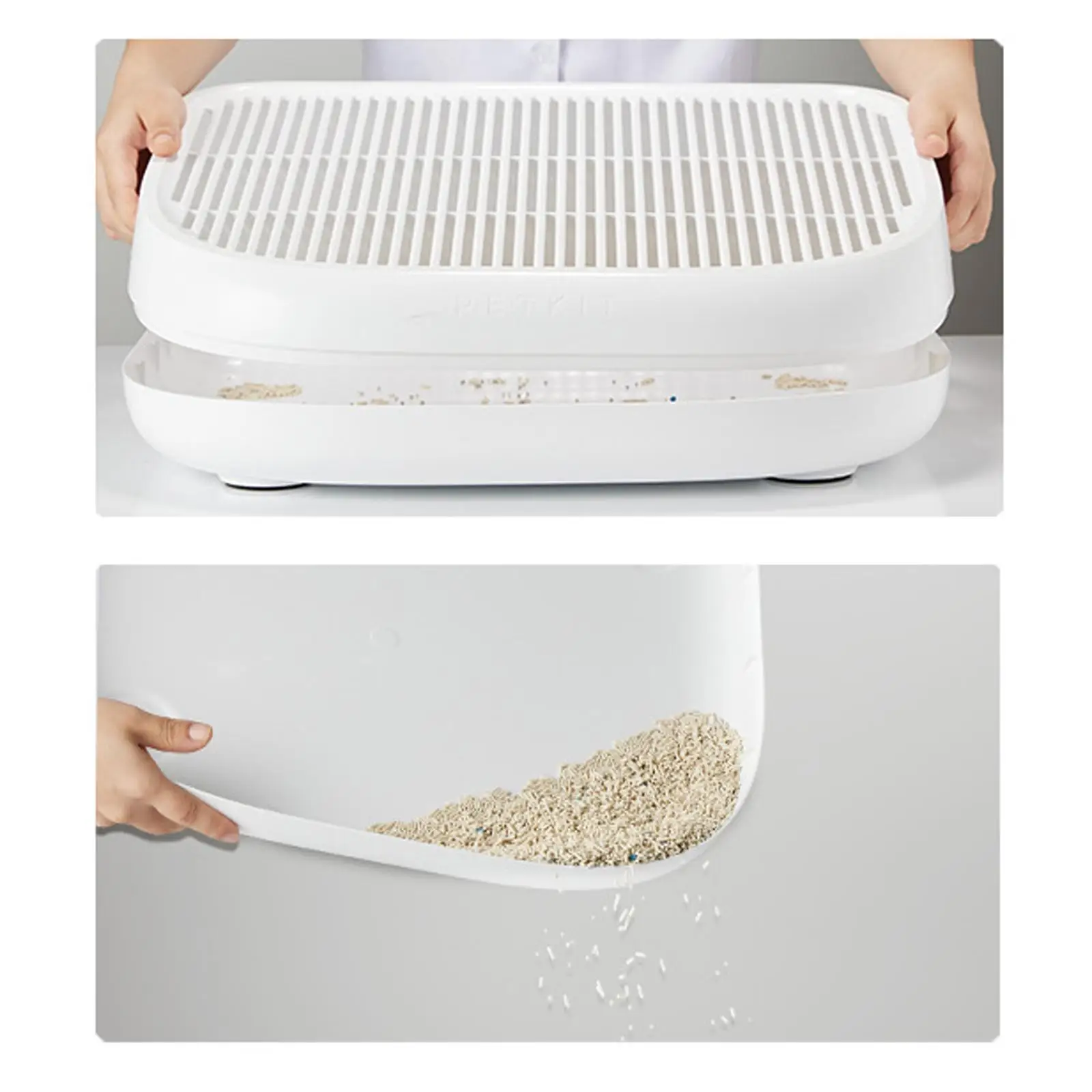 Cat Litter Mat Double Layered Litter Trapper Mat Easy to Clean Anti-splashing Kitten Litter Catcher Box Pads Pet Supplies