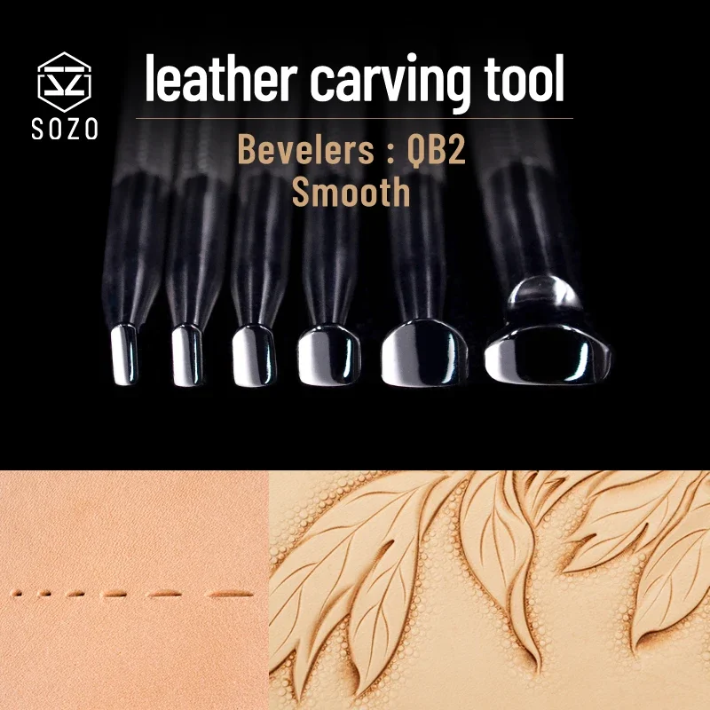 SOZO QB2 Leather Work Stamping Tool Eevelers Smooth Sheridan  Make Printing Carving 304 Stainless Steel Stamps