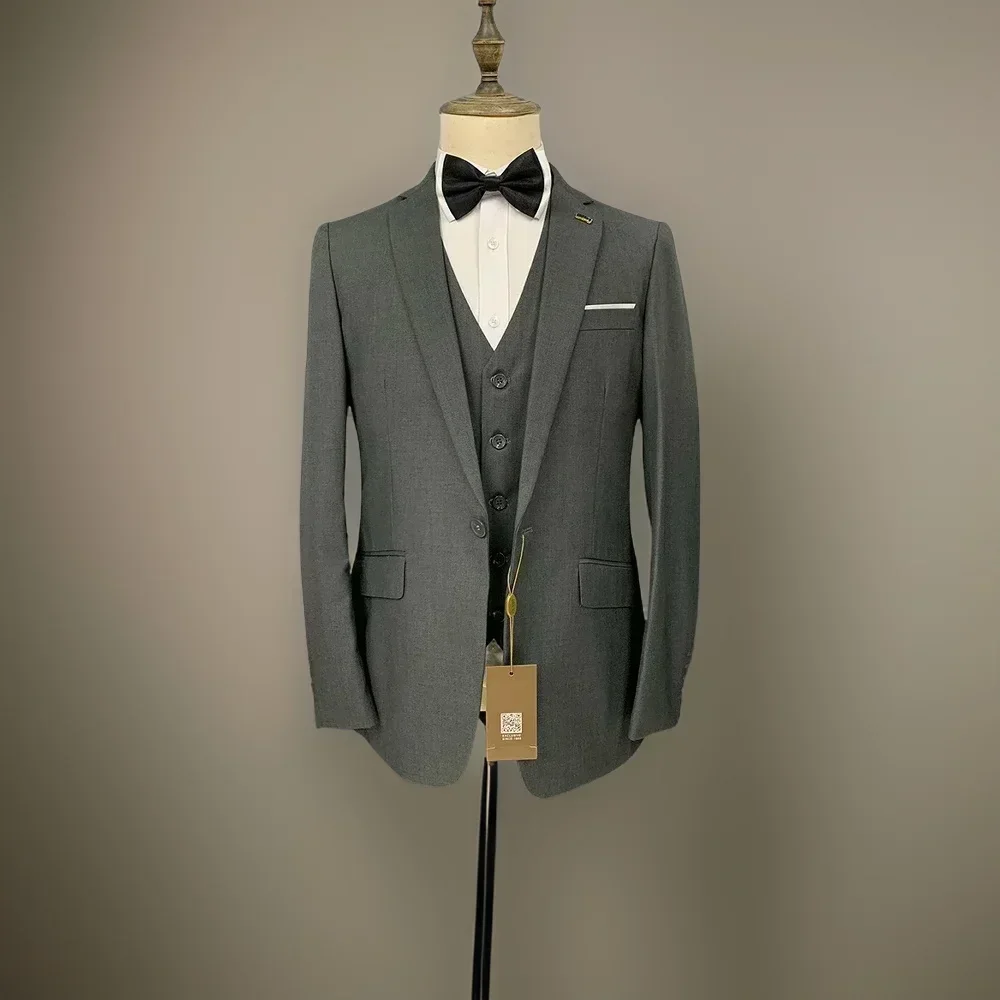 

Formal Men's Suits For Wedding Three Pieces Set Groom Tuxedo Business Office Suit For Bridegroom (Jacket + Vest + Pants) 2025