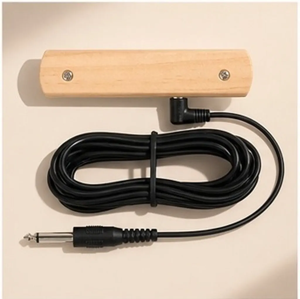 Wood Soundhole Pickup No Drilling Required Easy Installation for Acoustic Folk Classical Guitars Ukuleles Clear Realistic Sound