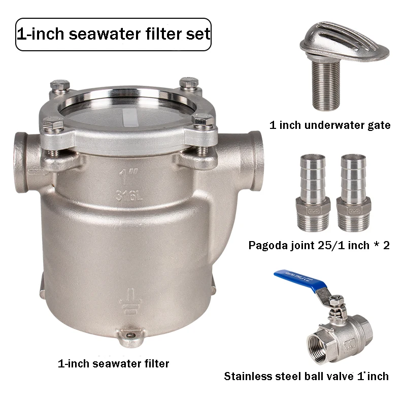 Boat Seawater Filter 316 Stainless Steel Marine Hardware Water Strainer For Boat Marine Hardware