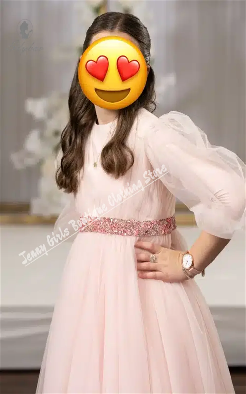 Delicate Tulle Flower Girl Dress With Wedding Belt For Children Birthday First Communion Customizable Special Occasion Clothing
