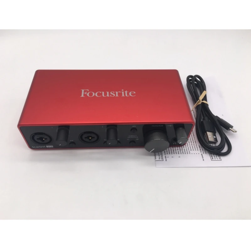 Focusrite Scarlett 2i2 (3rd Gen) Audio Interface External USB Sound Card Recording Guitar Audio Headphone Amplifier Mic Preamp