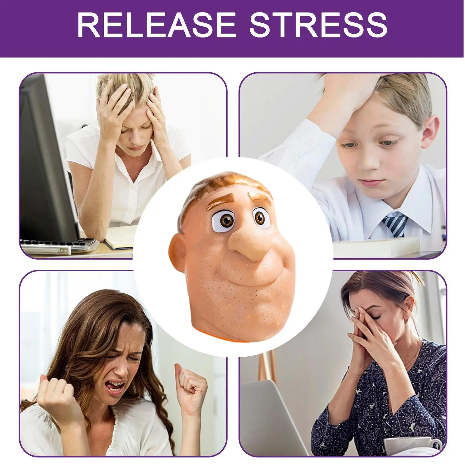 

Zit Popping Toy Реалистичное лицо Силиконовый прыщ Поп-игрушка Многоразовые сенсорные занятия для взрослых Дети Студенты Праздник Офис Дом