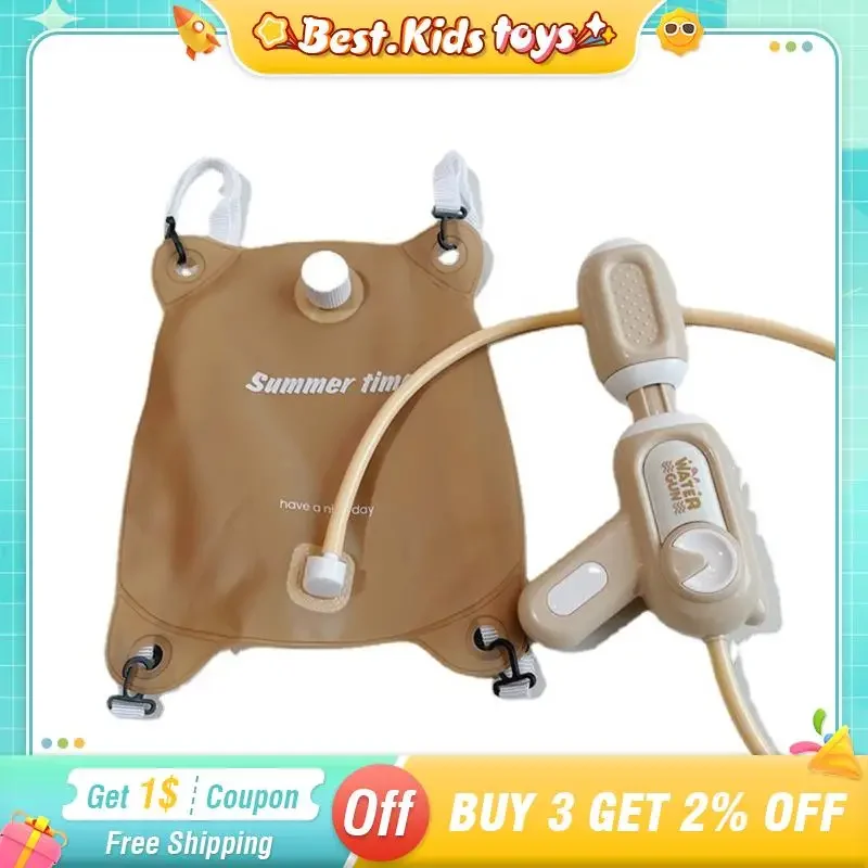 

Soft Water Gun Backpack Bag Draw Long Shot Children's Outdoor Splashing Waters Fights Kids Toys Water Gun Beach Shooting Game