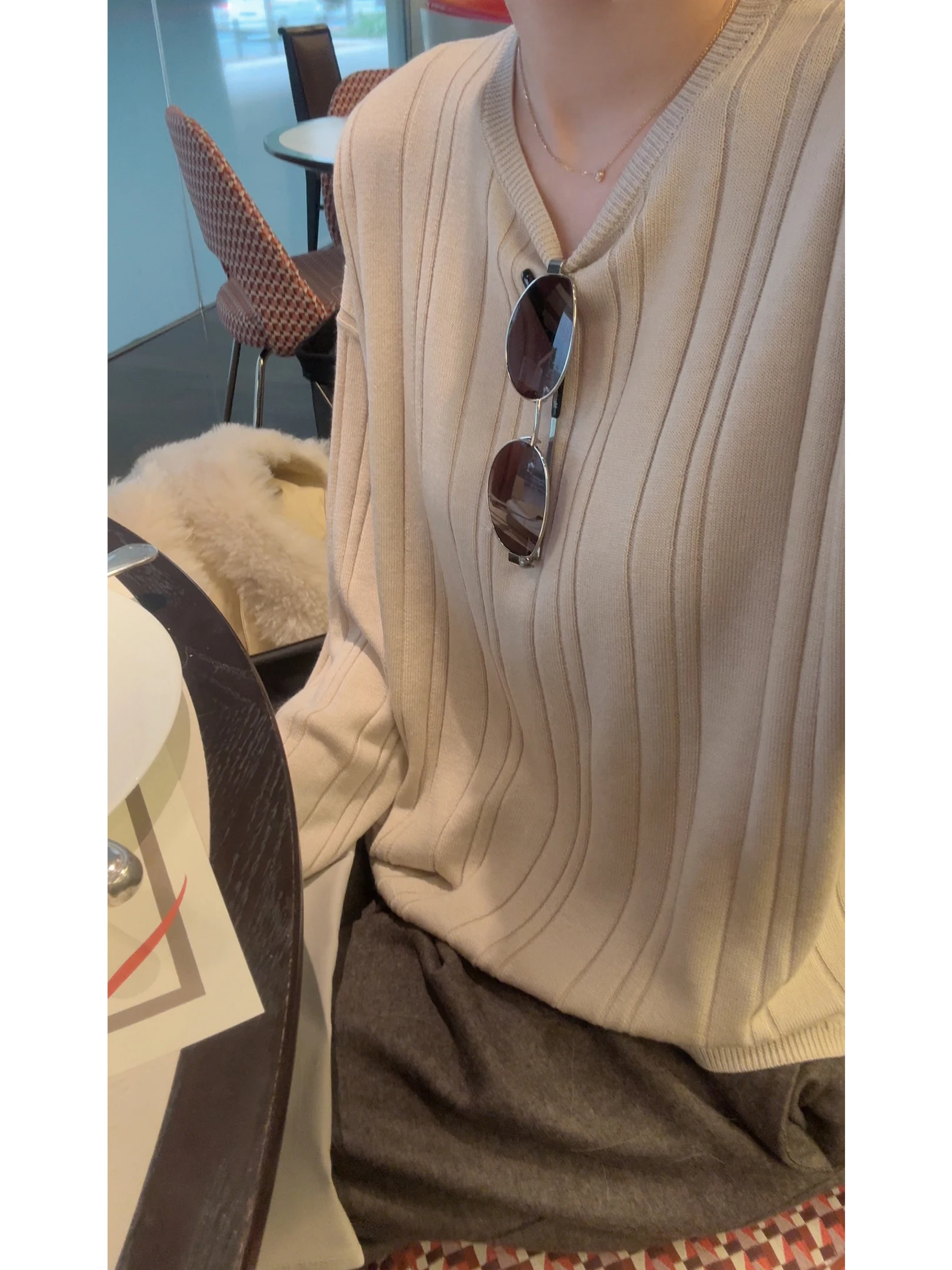 

Женский вязаный шерстяной свитер Elielim, круглый вырез, повседневный, мягкий, теплый, длинный, однотонный