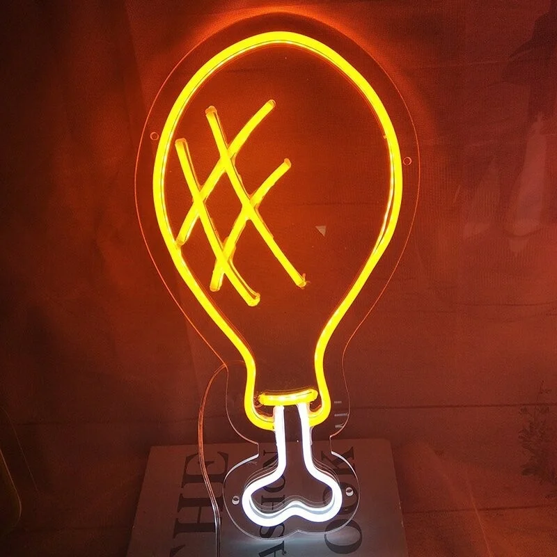 Manufacturer Direct Sales Chicken Legs, Pizza Cakes, Neon Lights, Store Decoration, Food Light Signs view 3