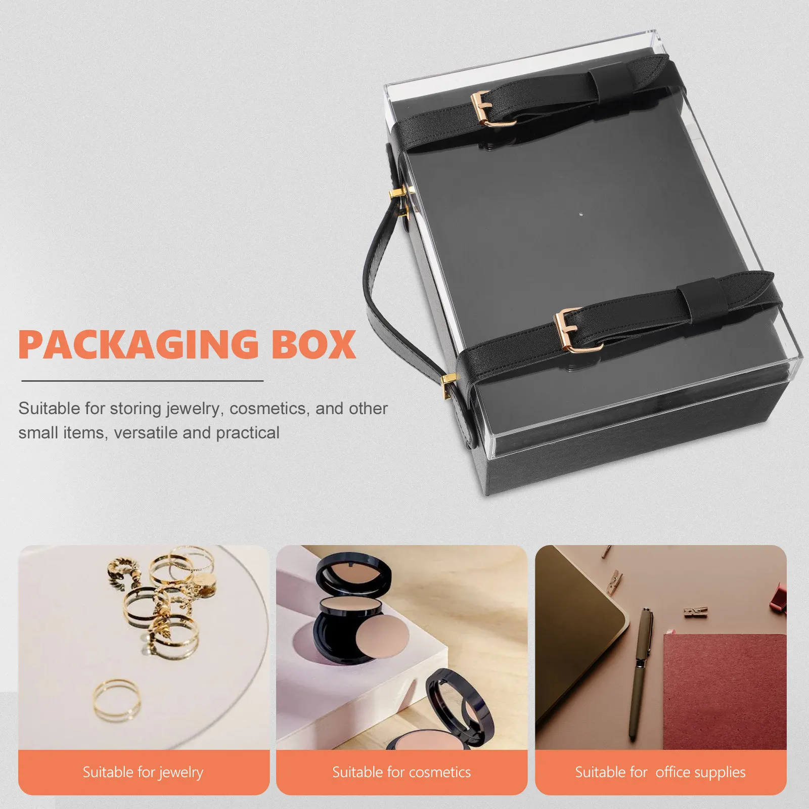 

Акриловая подарочная коробка, элегантный портативный контейнер для хранения, многофункциональный бокс для свадебных и рождественских подарков, маленьких сувениров, подарочные коробки на Рождество