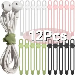 Universal Soft Silicone Phone Charger Cable Ties Data Cord Holder Wire Organizer Cable Management for Mouse Headphone Wire Strap