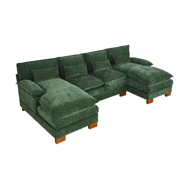 Living room sofa solid wood frame, stainless steel base, suitable for living room, hotel, apartment