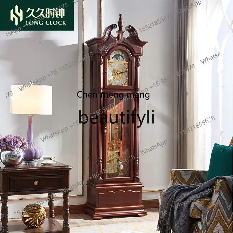 D178 German Helmler European mechanical floor clock living room vertical clock retro pendulum clock Y96