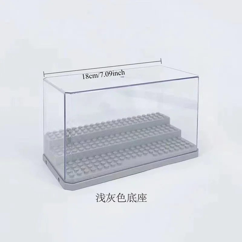1pcs doll display box, compatible with Lego, dust-proof, transparent, used to collect small people, with a transparent cover.