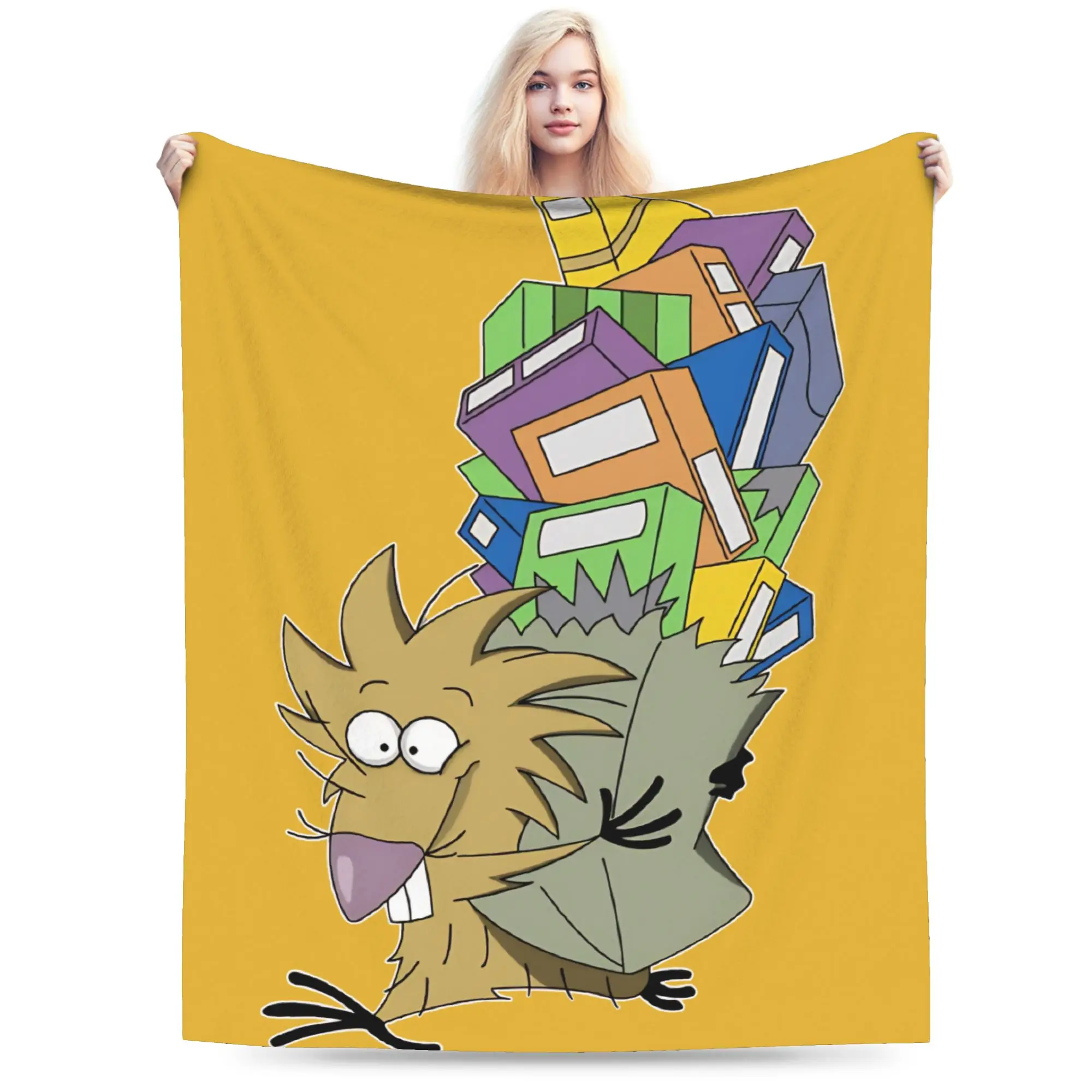 Funny Angry Beavers Daggett & Norbert Feverish  Blankets Super Soft Coral Fleece Plush  Relax Throw Blanket Machine Washable