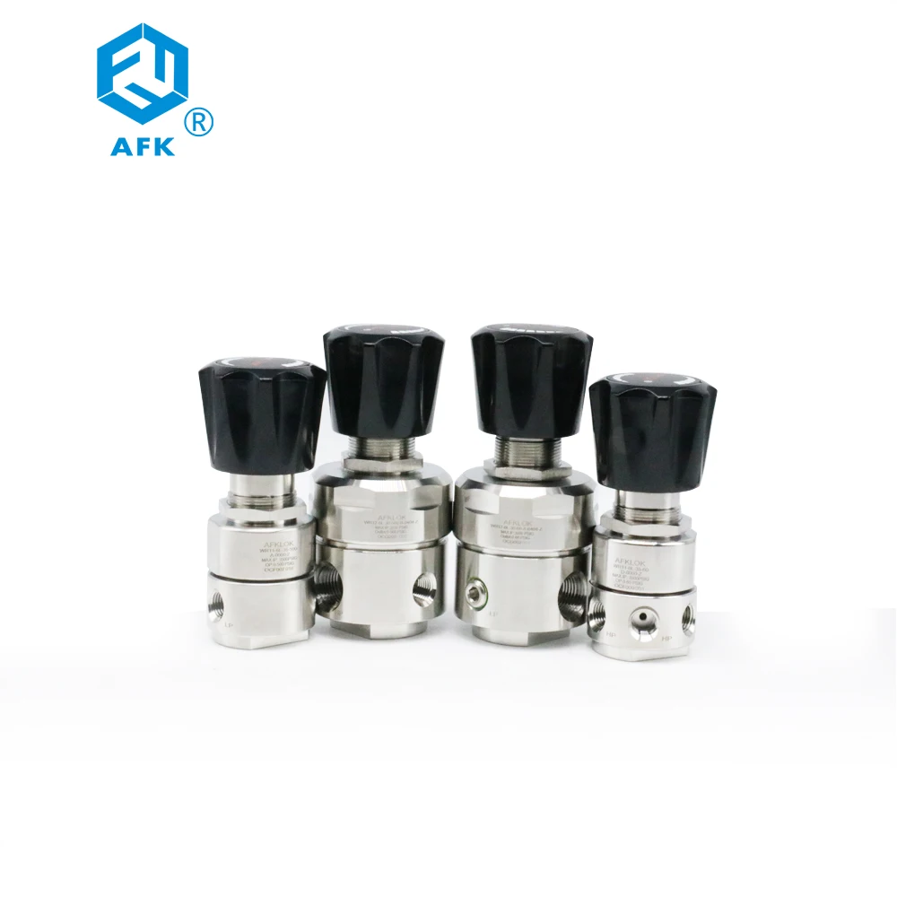 

SS316L 1/2 Inch & 1/4 Inch Nitrogen 3000psi Inlet Pressure Regulator No Gauge and Fittings Panel Nut Included