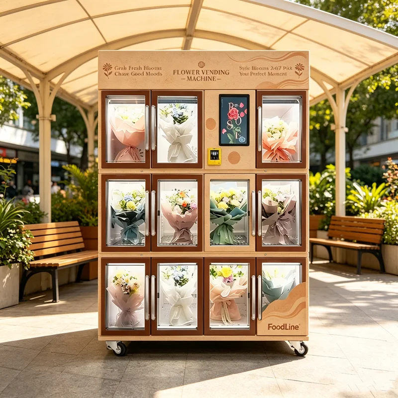 Customized Automatic Floral Vending System Bouquet Machine For Indoor Outdoor Locations With Smart Features And Easy Maintenance