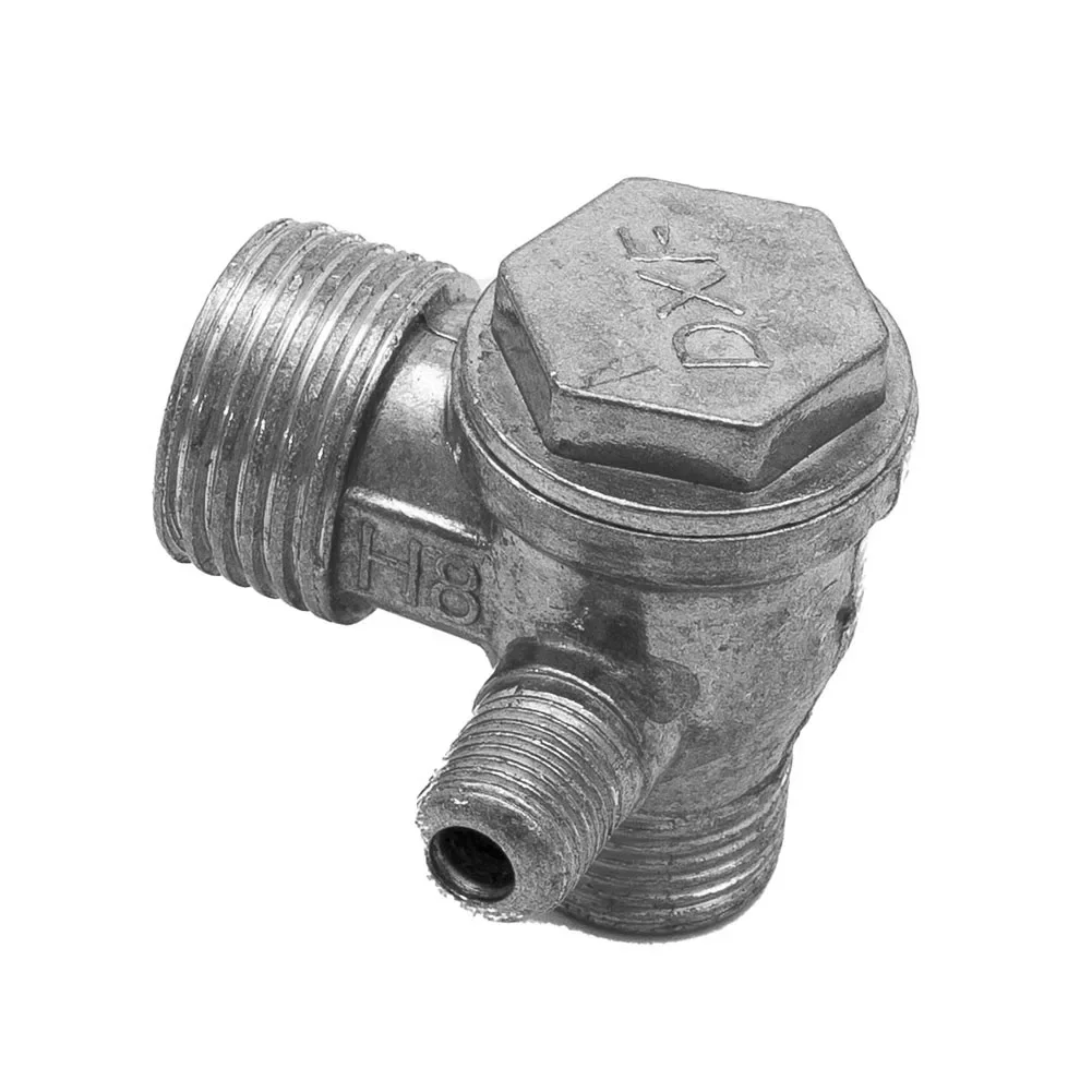 Air Compressor Check Valve 3 Male Thread Connectors Aluminum Alloy For Air Connecting Male Thread Diameter 20/16/10mm 1 Pcs