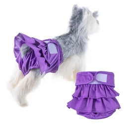 Femal Dog Diaper Skirt Puppy Pant Washable Reusable Sanitary Underwear Female Dog Diper Panties Comfort Linings Pet Dog Clothes