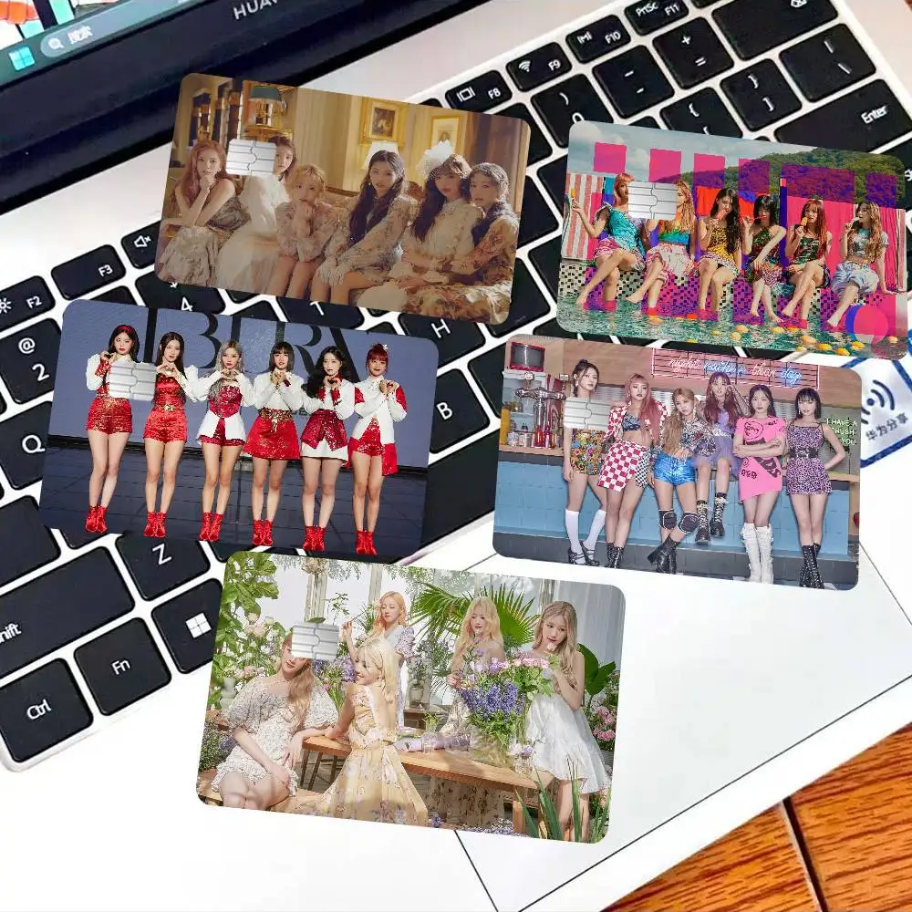 Popular K-Kpop Team I-idleS Game Film Cover Sticker Case For Small Chip Credit Debit Card Front Side