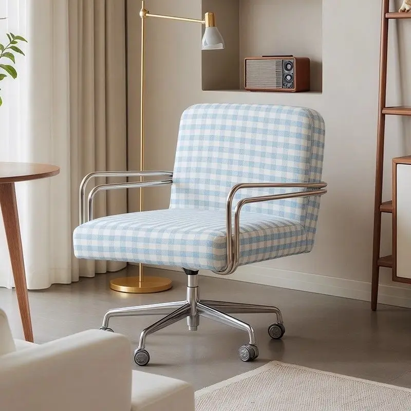 Home Comfort Computer Chair Sediary Office Desk Chair Lifting Rotating Function Study Chair with Backrest for Ergonomic Support