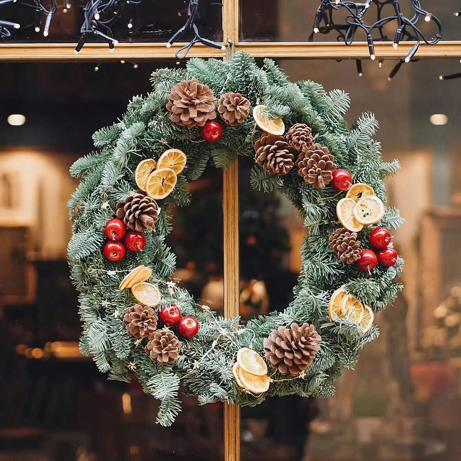 6pcs 12 Inch Unpainted Wooden Wreath Rings Crafts Hanging Floral Hoop Garland Wood Wreath Frames For Home Decor (16 Holes)