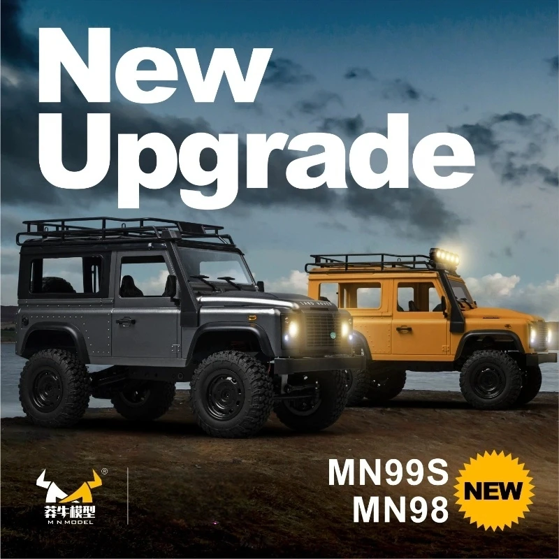 

MN99S2 1:12 Scale 2.4G 4WD Full Proportional RC Crawler Defender Style Off-Road Truck with Turn Signal Lights All-Terrain Remo