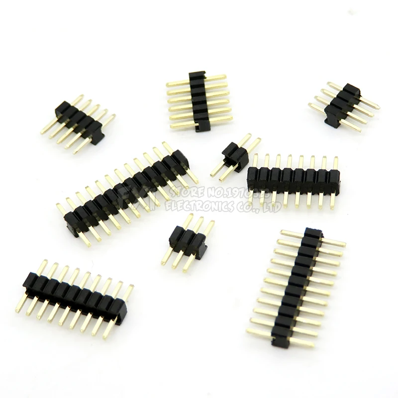 1.27mm 1.27 Pin Header Single Row Male Breakaway PCB Board  Connector Pinheader 1*2/4/5/6/8/10/12/15-40p 50p For Arduino