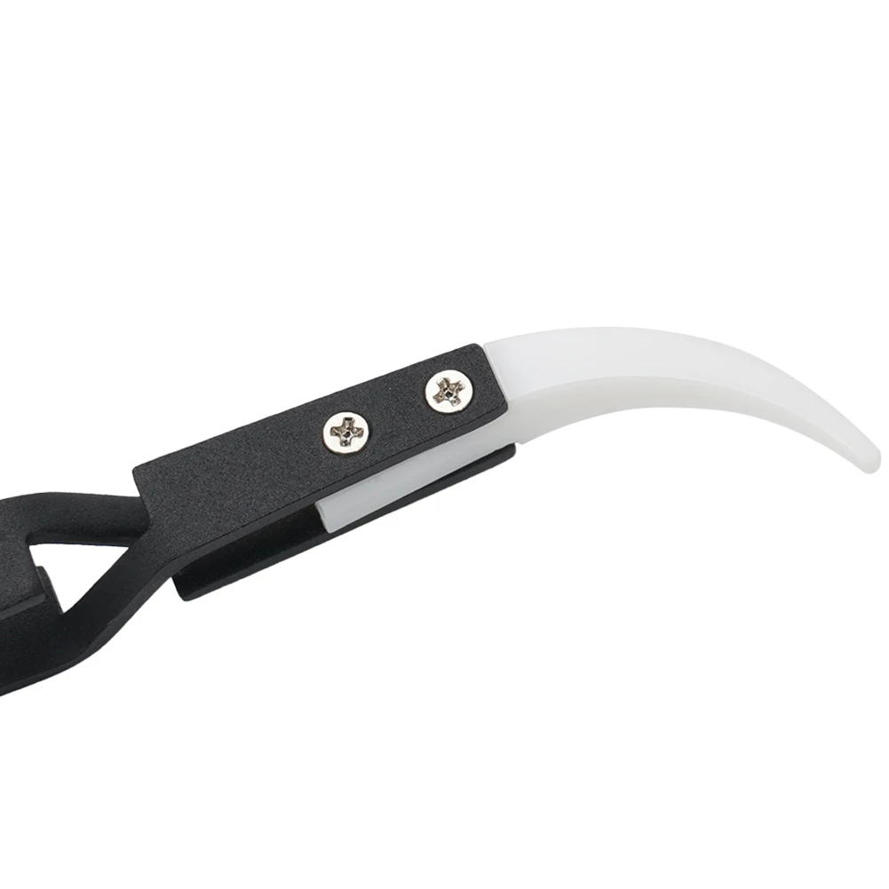 1pc Anti-static Ceramic Tweezers Stainless Steel Industrial Ceramic Tweezers Anti-magnetic Precision Tweezers Repair Tools