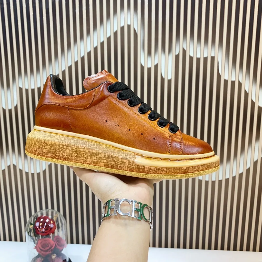 Top Hight Quality Mens Casual Sneakers Real Leather Womens Brand Designer Tennis Shoes Classic Fashion Design running shoes - Image 4