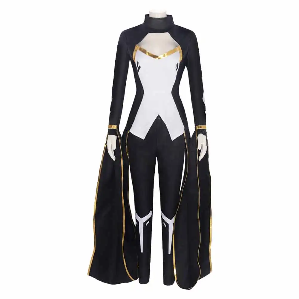 Female Women Storm Jumpsuit Cosplay Costume Adult Superhero Role Play Clothes Outfits Fantasy Halloween Party Disguise Suit