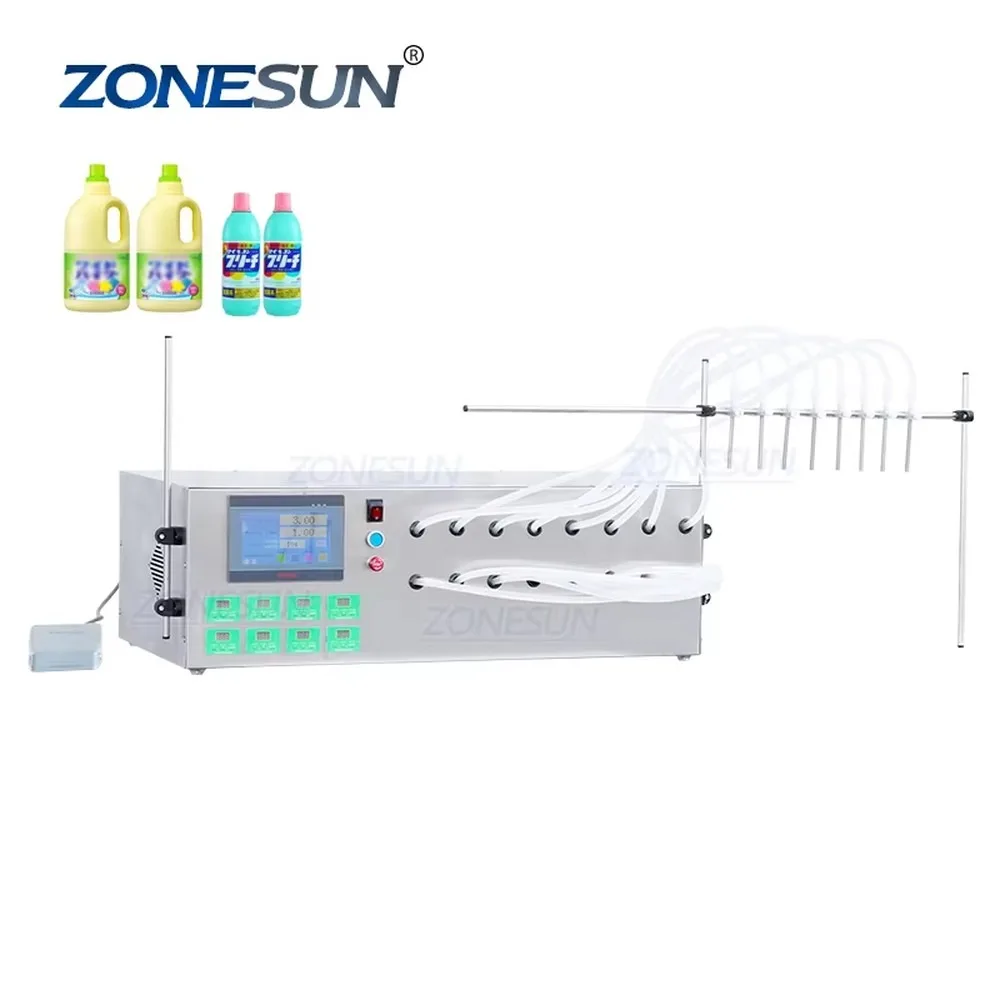 Semi Automatic 8 Heads Diaphragm Pump Liquid Filling Machine Anti Corrosive  Bottle Filler for Lab Industrial