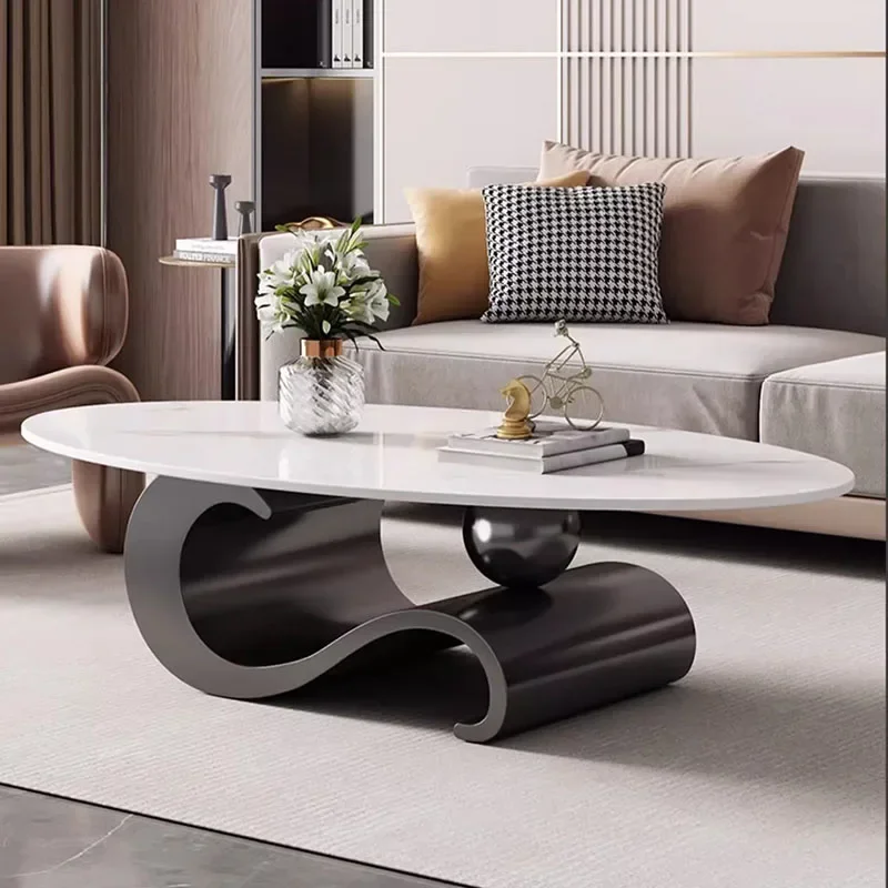 Nordic Living Room Coffee Table Advanced Sense Modern Luxury Glam Marble Unique Mesa Home Furniture