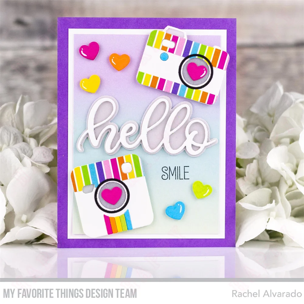 2024 new Cute Cameras and Perk Up Stamps or Metal Cutting Dies Love Cup Die Sets for DIY Craft Making Greeting Card Scrapbooking