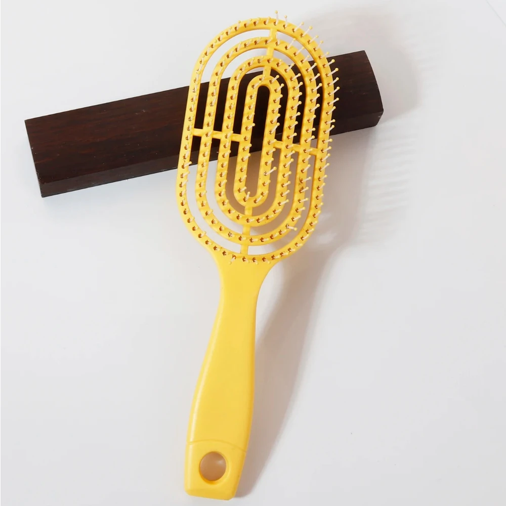 Relaxing Elastic Massage Comb Portable Hollow Comb Scalp Massage Brush Salon Styling Tool Oval Comb Special for real hair wigs image 5