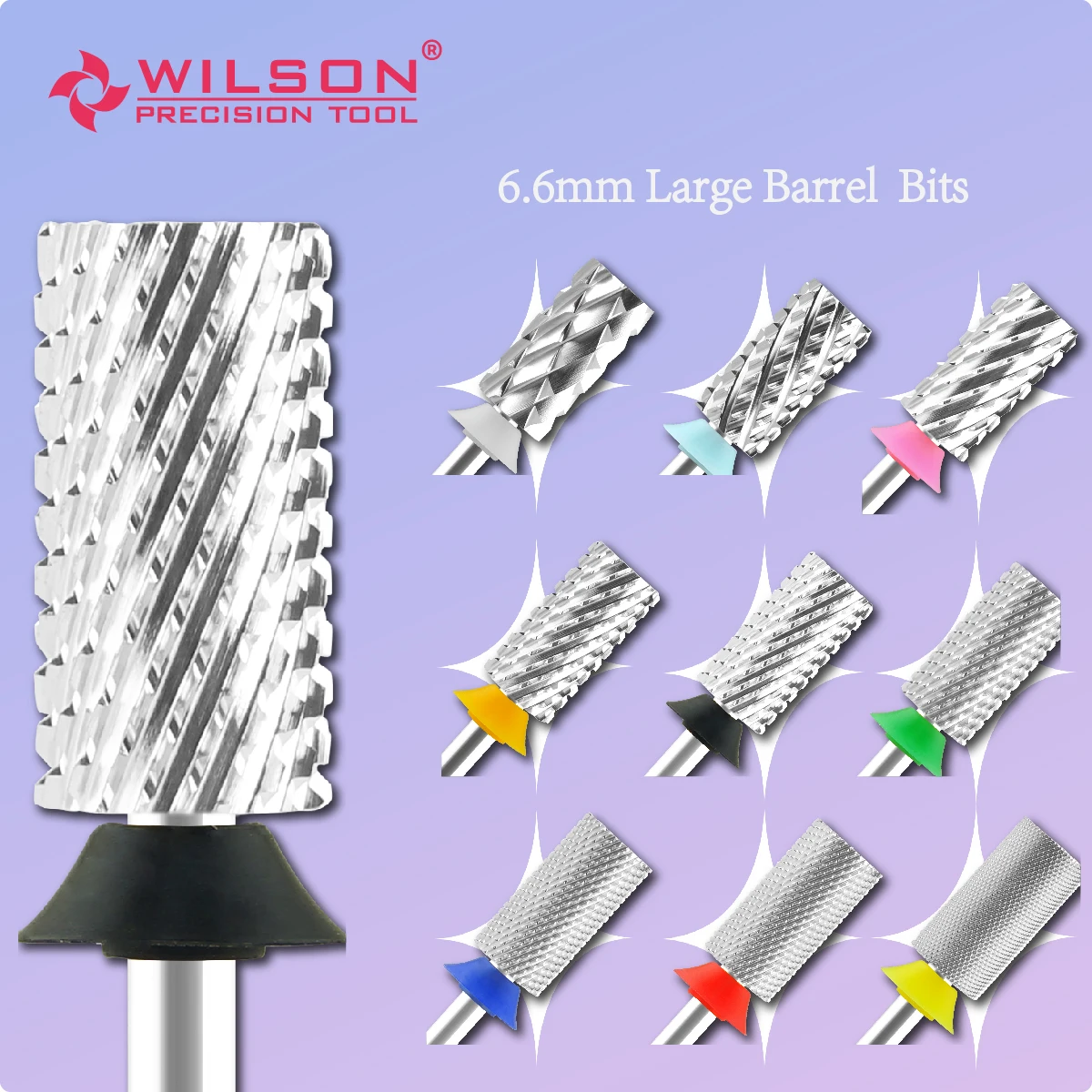 WILSON Brocas de barril grandes Brocas para uñas Herramientas para uñas Accesorio para uñas accesorios para uñas маникюр rego direkt aufы