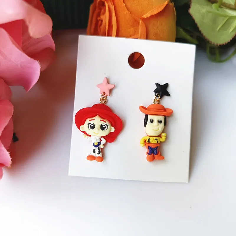 Cartoon Toy Story Woody Alien Charm Jewelry Earring Necklace Bracelet Pendant Accessories Spongebob Squarepants Craft Supplies