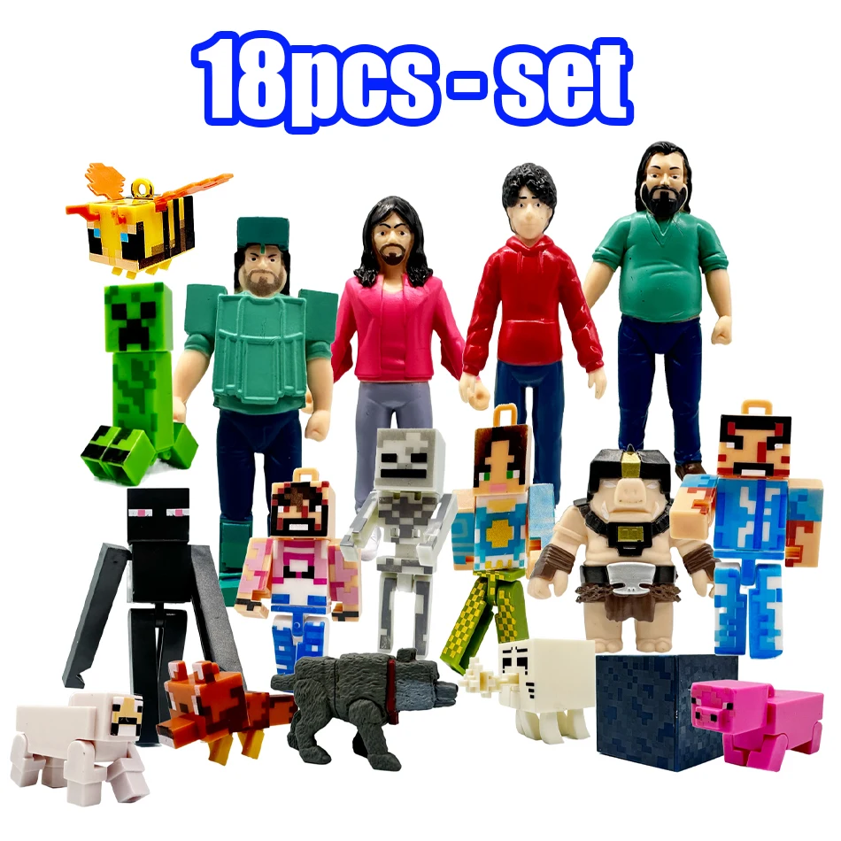 

18pcs My world Anime Figure Action Figurine Doll Kits Collection PVC Model desktop decoration children Birthday Gift toy’