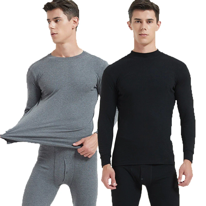 

PRAYGER зимнее теплое хлопковое термобелье мужское осеннее горячее тело длинные джиуны с круглым вырезом и длинными рукавами комплект одежды