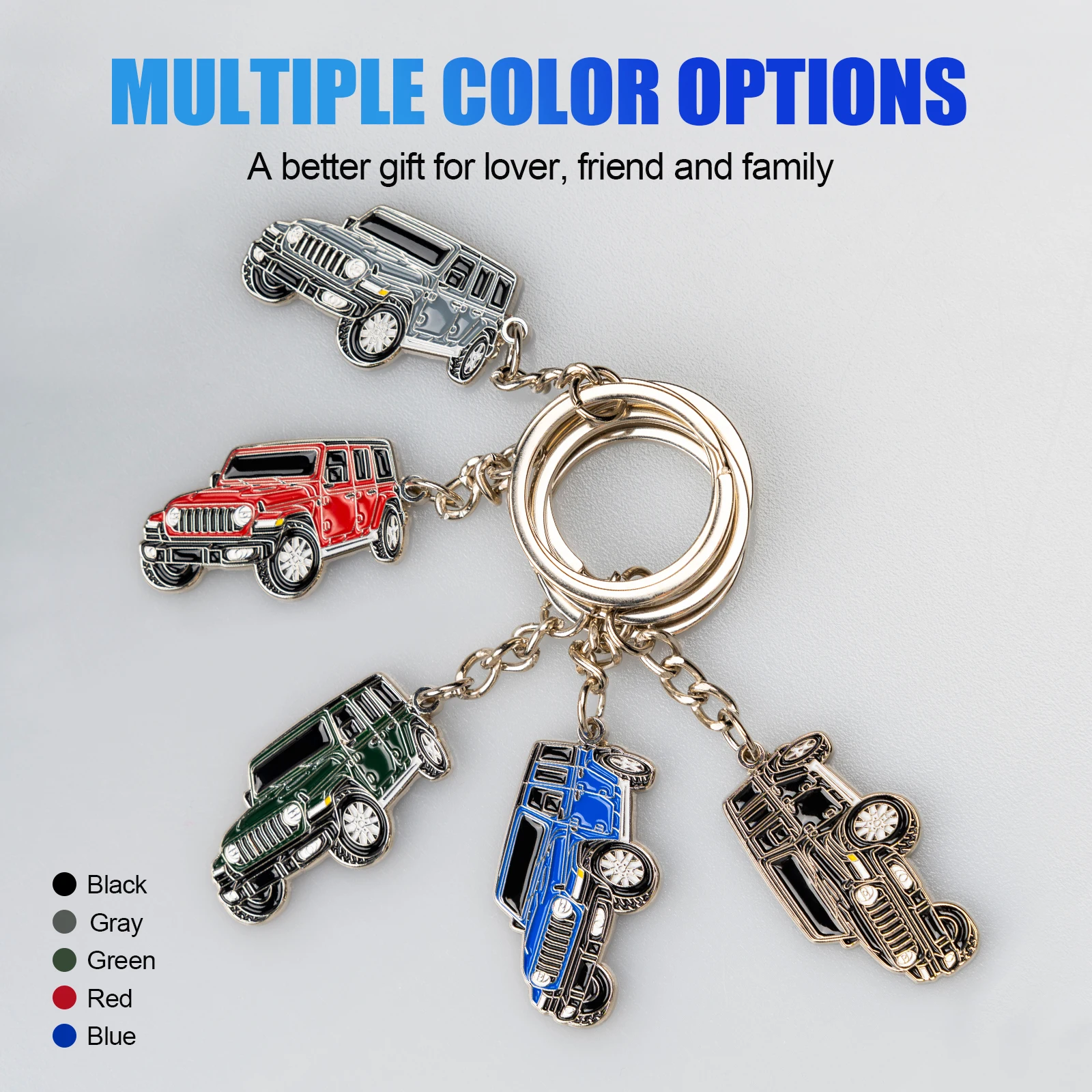 Car Key Chain Fit For Car SUV Truck Metal Key Chain Fob Cover Car Mods Keychain Accessory With Key Ring