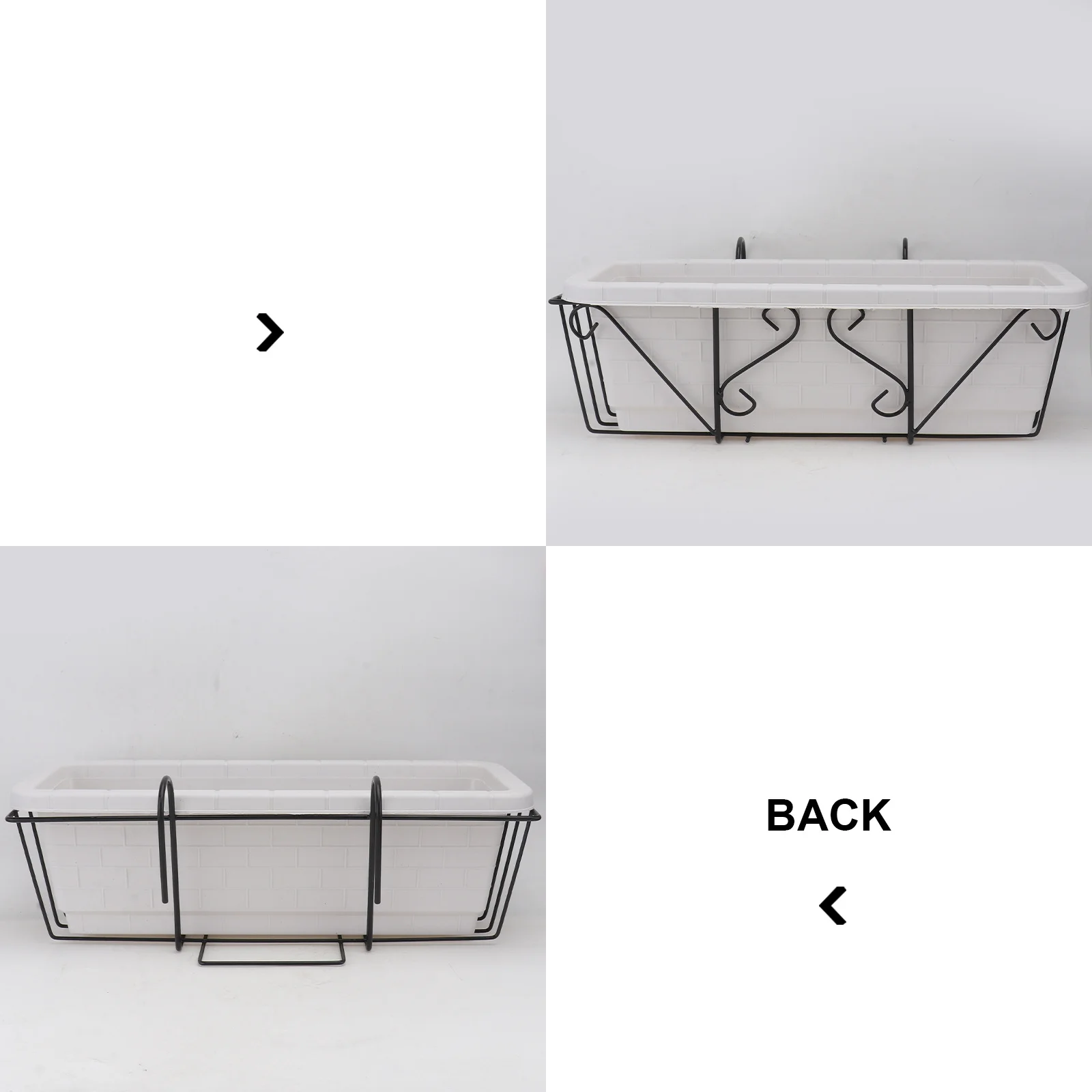 

1Set Fence Hanging Flowerpot Rack Durable Iron Plastic Balcony Plant Display Stand Vertical Garden Flowerpot Support Shelf