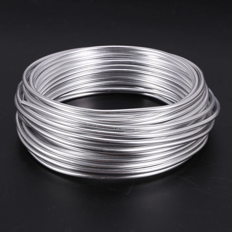 3X 3Mm Aluminium Wire 10M Craft Silver Wire For Jewellery Making Clay Modelling Bonsai And Model